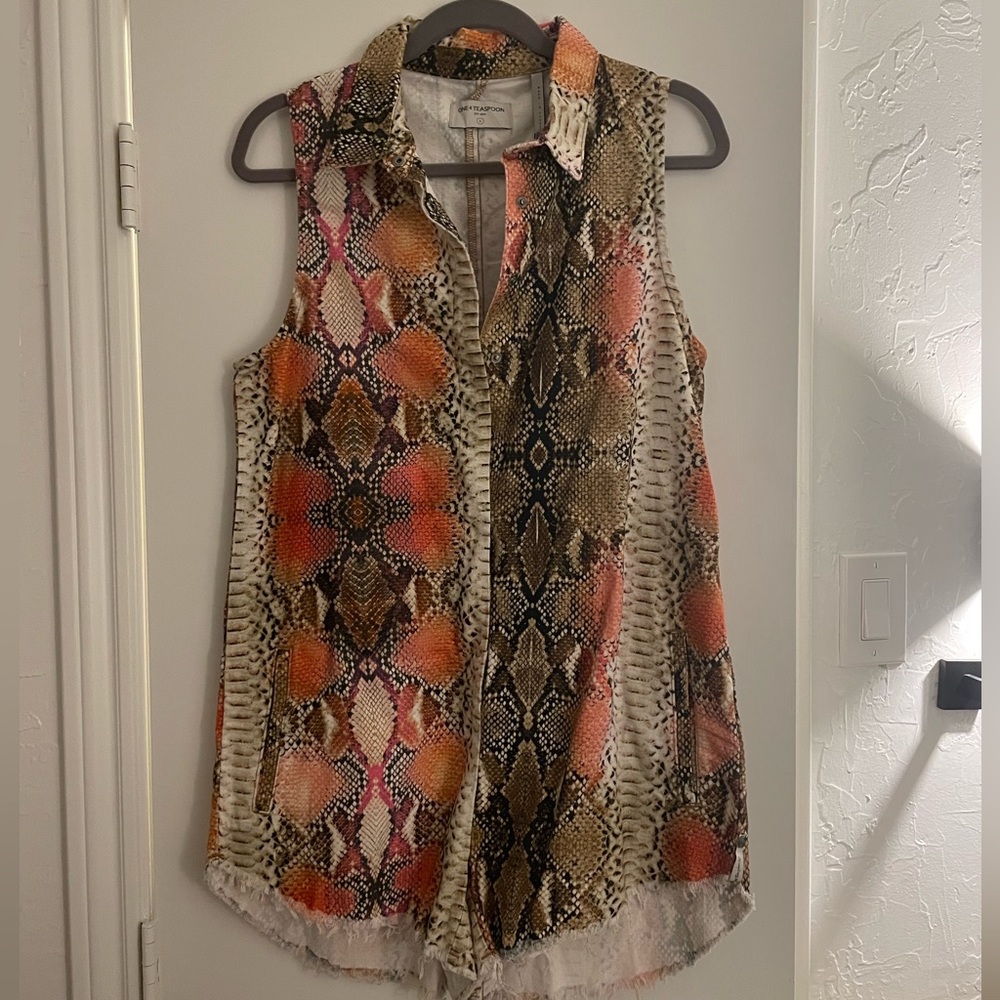 NWT - One Teaspoon Snake Print Multicolor Romper - Size S